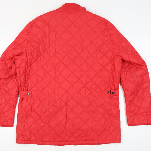 French Connection Women's Red Quilted Jacket L