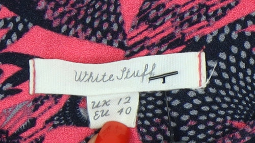 White Stuff Women's Multicoloured Floral Dress 3/4 Sleeve