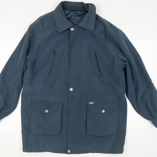 Saxon Men's Blue Basic Jacket M - Mid-Length Casual Wear