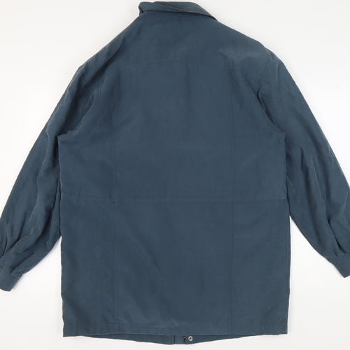 Saxon Men's Blue Basic Jacket M - Mid-Length Casual Wear