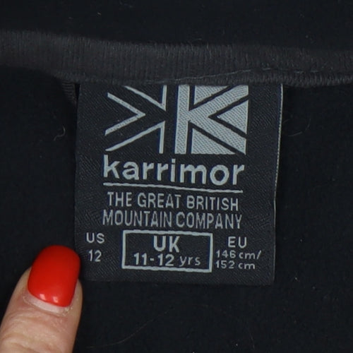Karrimor Boys Black Fleece Sweatshirt 11-12 Years Hiking Jacket