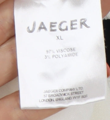 Jaeger Women's Ivory Tank Top XL Scoop Neck Viscose