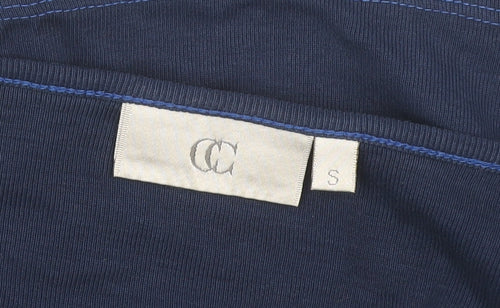CC Women's Blue V-Neck 3/4 Sleeve T-Shirt S Casual