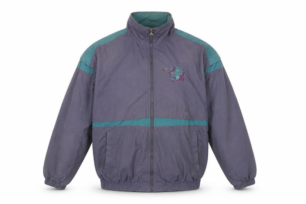 Front view of Abbey Sportswear Men's Purple Bomber Jacket L