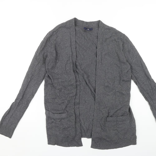 Gap Women's Grey Open Front Cardigan, Size S, Cotton Blend