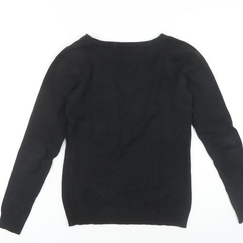 Gap Women's Black V-Neck Pullover Jumper, Size S