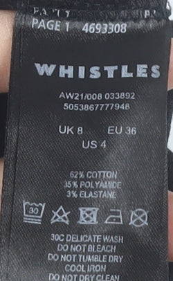 Whistles Women's Black Ankle Leggings Size 8