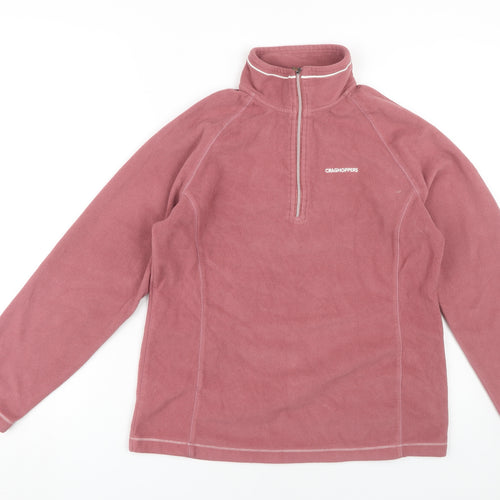 Craghoppers Women's Pink Fleece 1/2 Zip Pullover - Size 12
