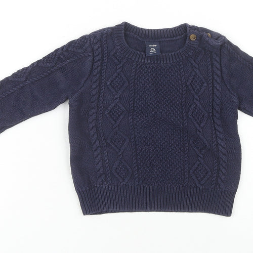babyGap Unisex Blue Cotton Pullover Jumper 12-18 Months
