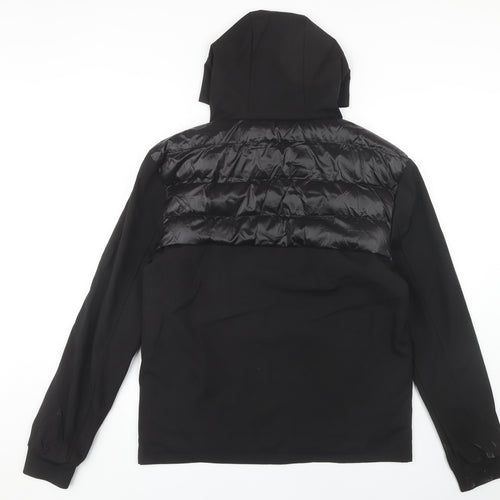 Onfire Men's Black Hooded Puffer Jacket Size M