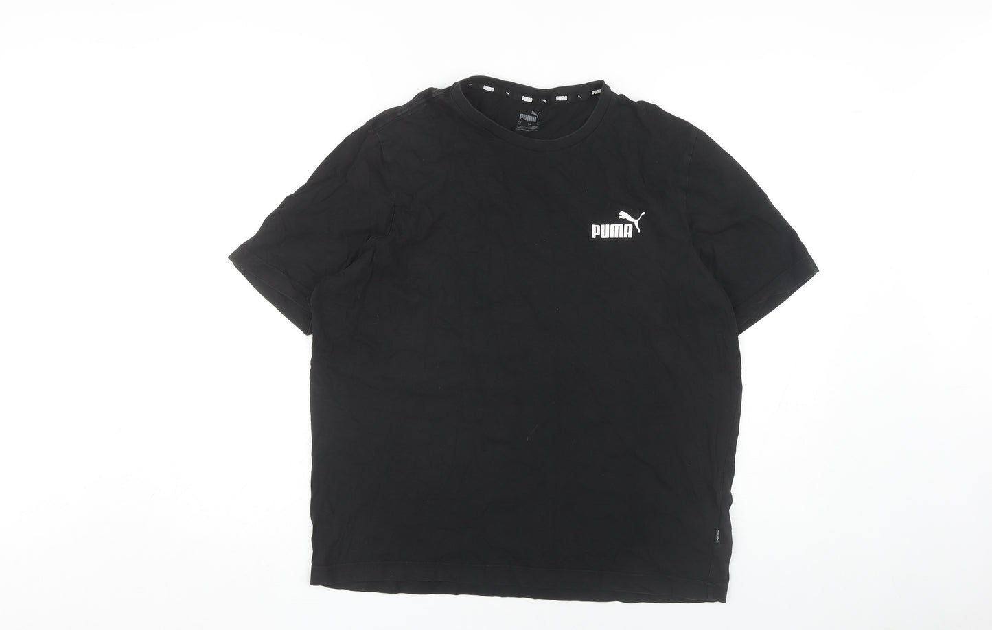 Puma Men's Black Logo T-Shirt, Size L