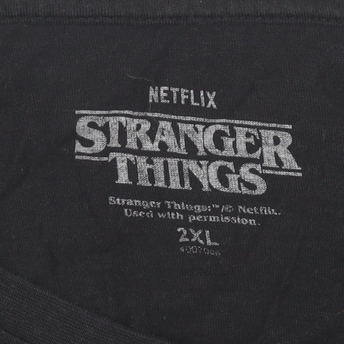 Netflix Stranger Things T-Shirt Black 2XL Unisex Adults