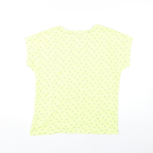 White Stuff Women's Yellow Floral T-Shirt, Size 12