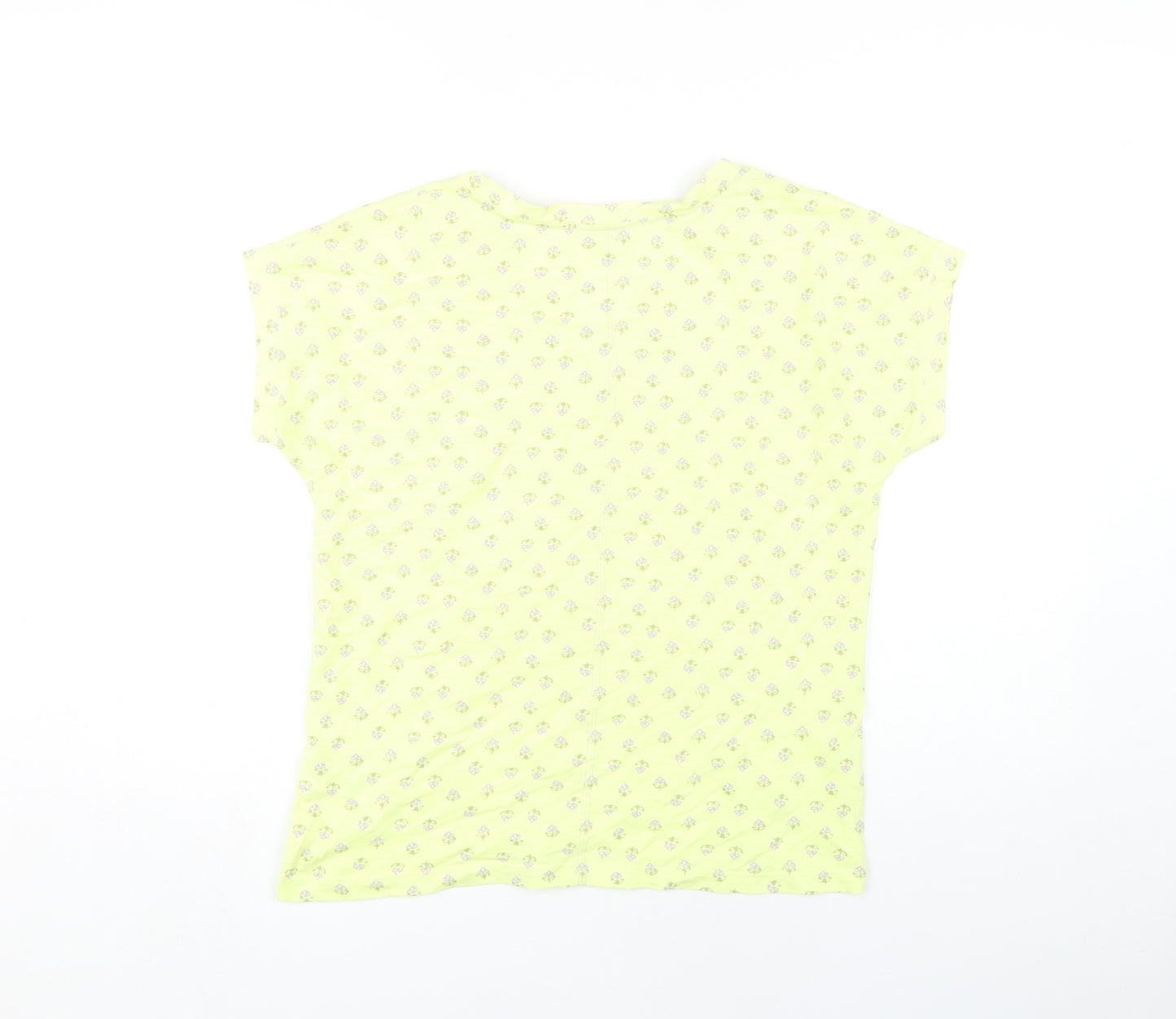 White Stuff Women's Yellow Floral T-Shirt, Size 12