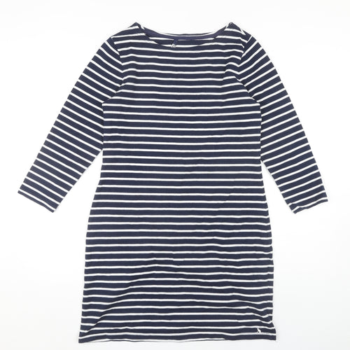Joules Women’s Striped Boat Neck Shift Dress Size 10