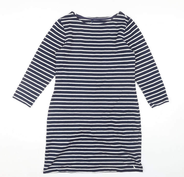 Joules Women’s Striped Boat Neck Shift Dress Size 10