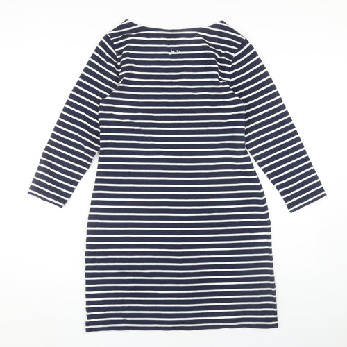 Joules Women’s Striped Boat Neck Shift Dress Size 10