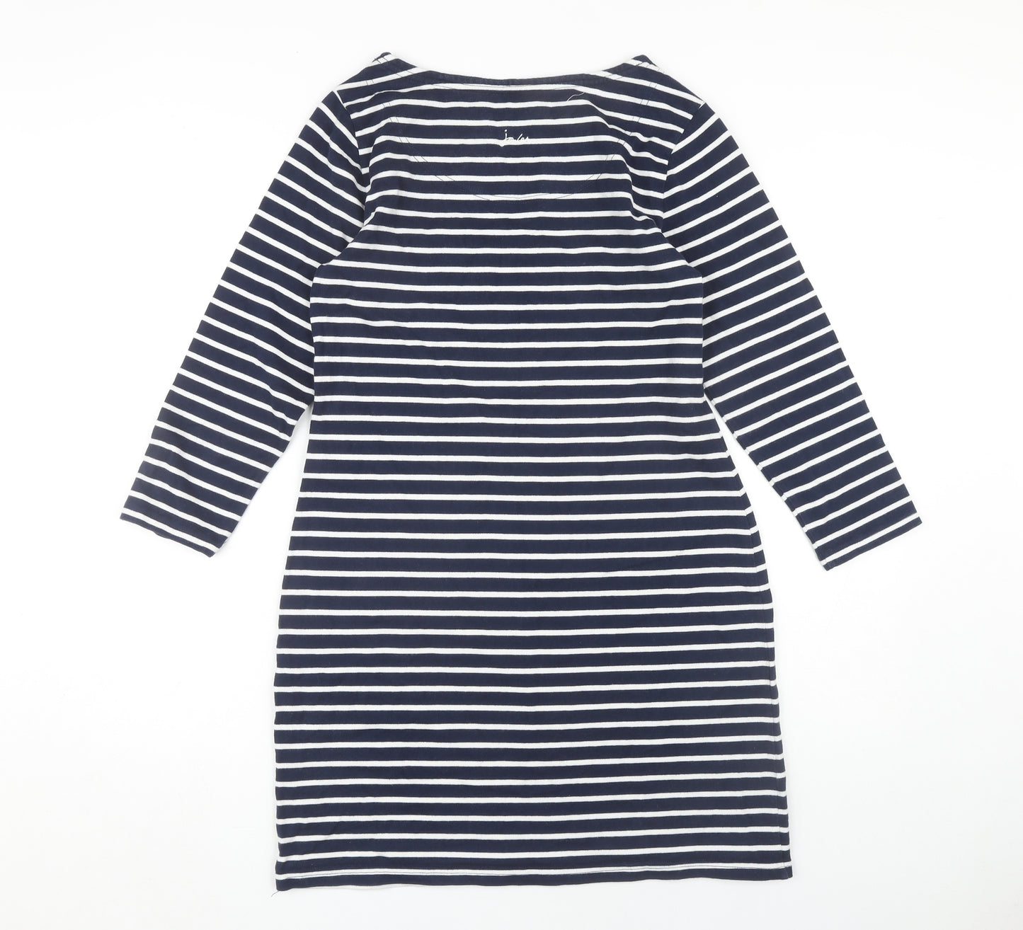 Joules Women’s Striped Boat Neck Shift Dress Size 10