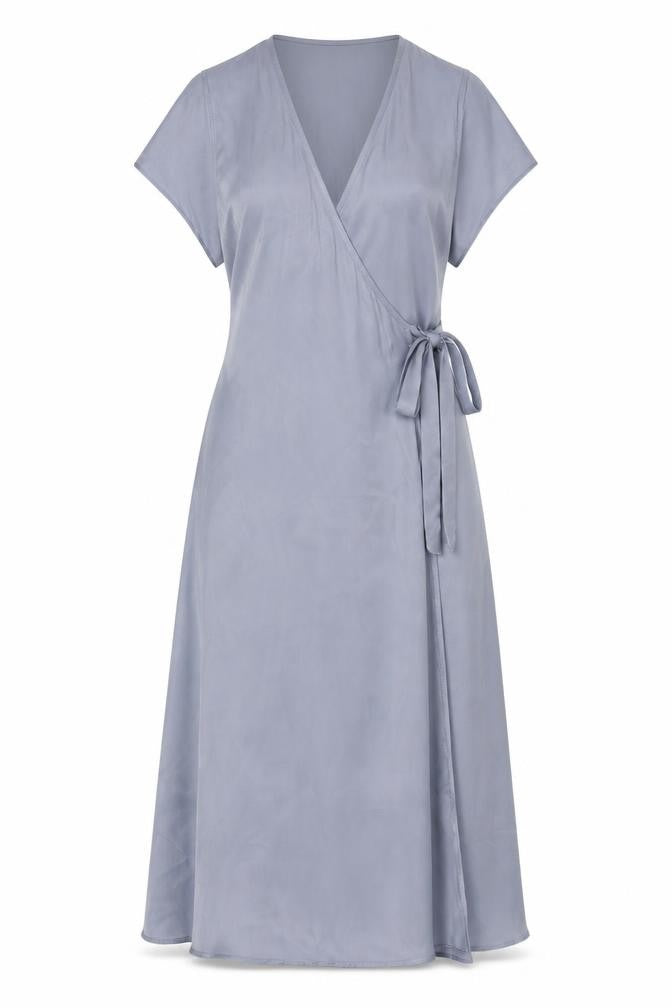 Front view of Days Like This Women's Grey Wrap Dress, size 6