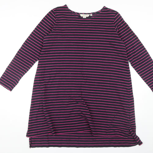 People Tree Women's Multicoloured Striped Shift Dress Size 12