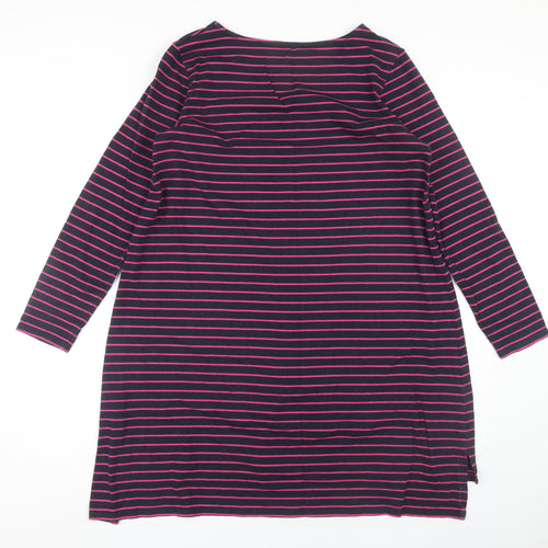 People Tree Women's Multicoloured Striped Shift Dress Size 12