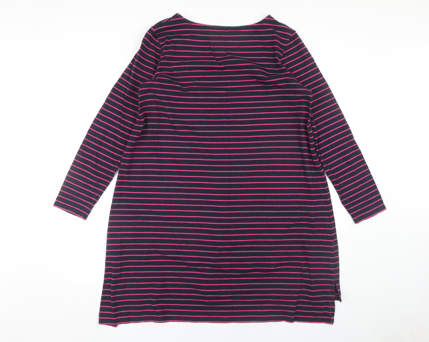 People Tree Women's Multicoloured Striped Shift Dress Size 12