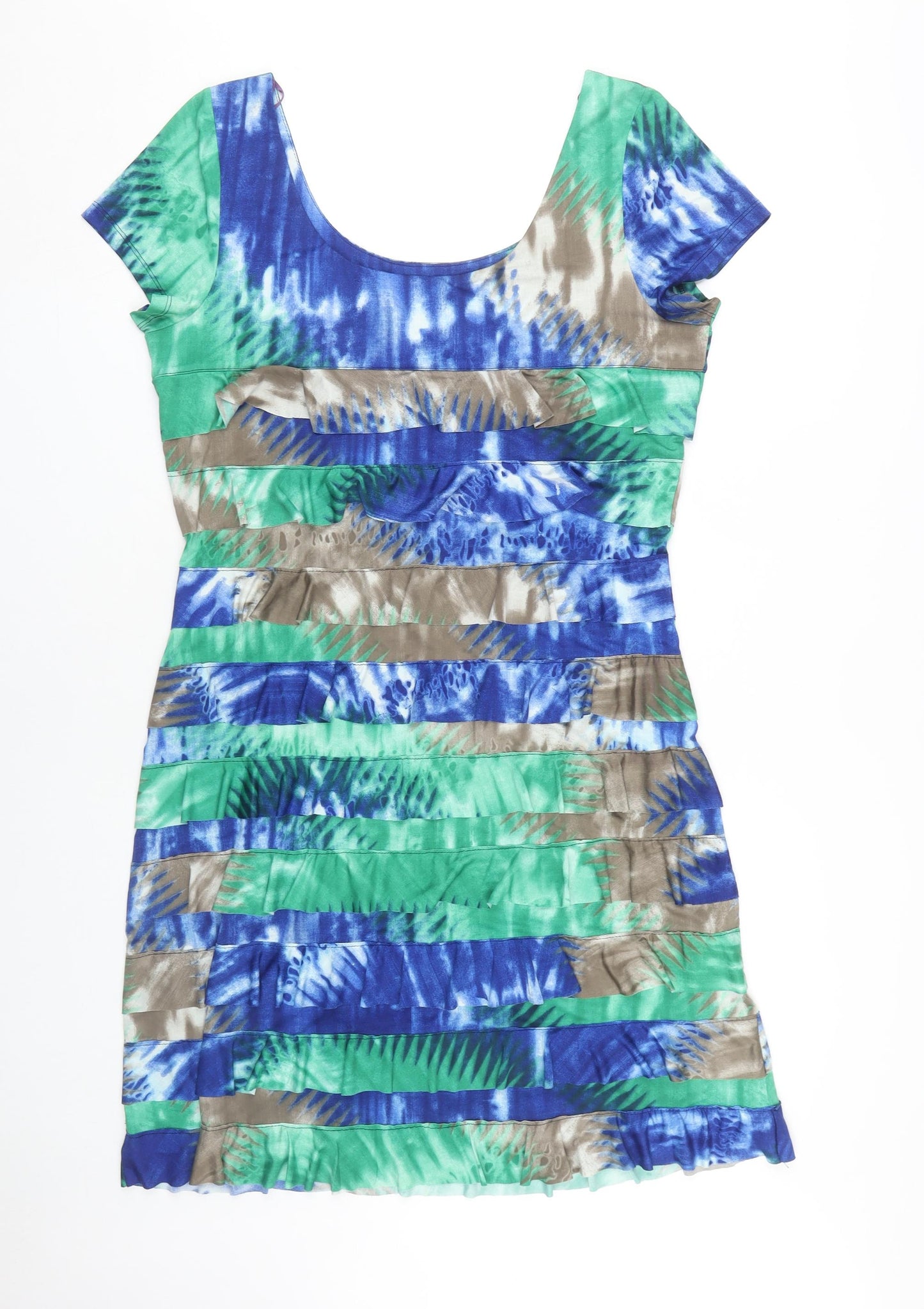 Roman Women's Multicoloured Tie Dye Dress Size 16