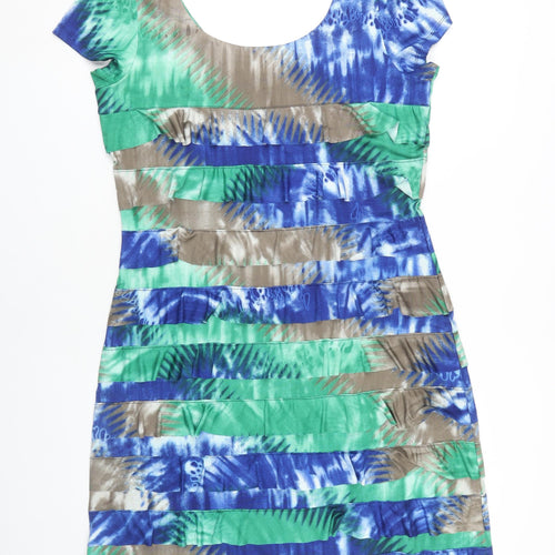 Roman Women's Multicoloured Tie Dye Dress Size 16