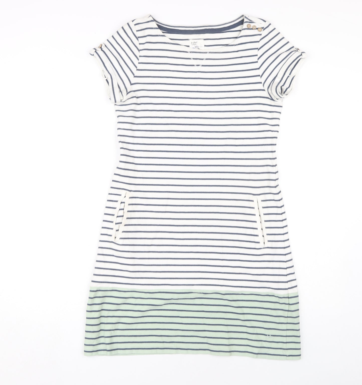 Mantaray Women's Multicoloured Striped T-Shirt Dress Size 10