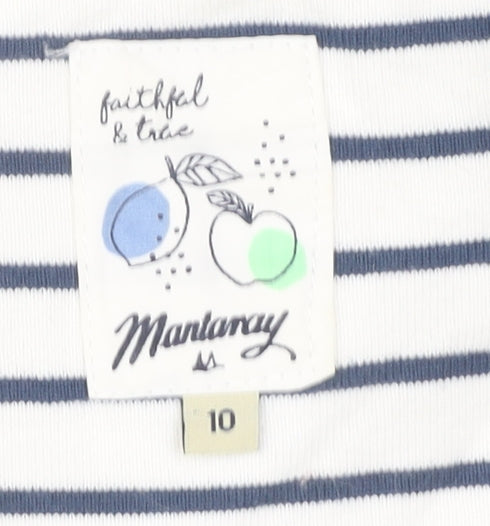Mantaray Women's Multicoloured Striped T-Shirt Dress Size 10
