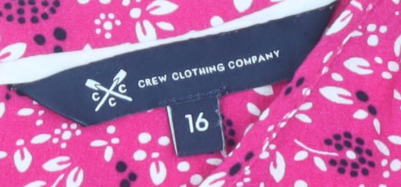Crew Clothing Women's Pink Floral Blouse Size 16