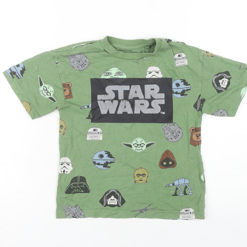 Next Boys Star Wars Green T-Shirt 5 Years Graphic Print