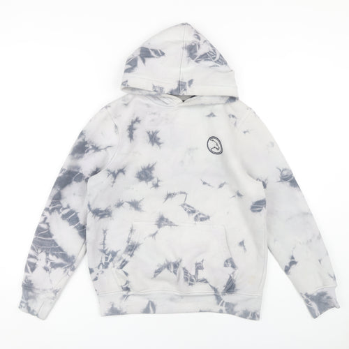 Cougar Men's Grey Tie Dye Pullover Hoodie, Size S