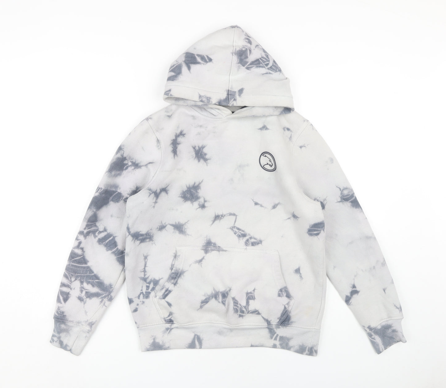 Cougar Men's Grey Tie Dye Pullover Hoodie, Size S