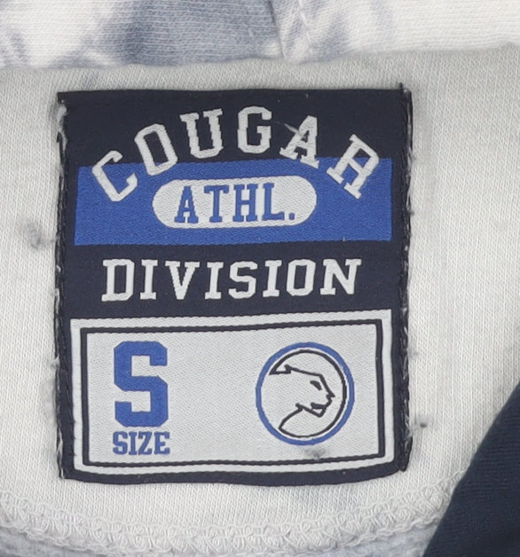 Cougar Men's Grey Tie Dye Pullover Hoodie, Size S