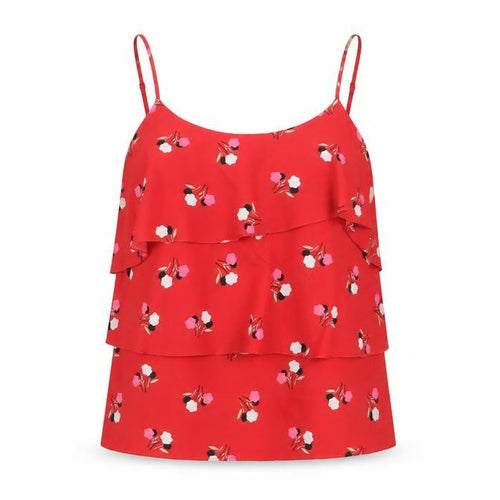 Oasis Women Red Floral Camisole Tank Top Size 10