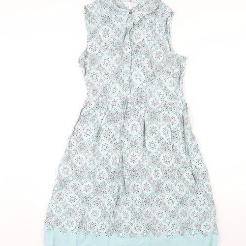 RJR John Rocha Women's Blue A-Line Collared Dress