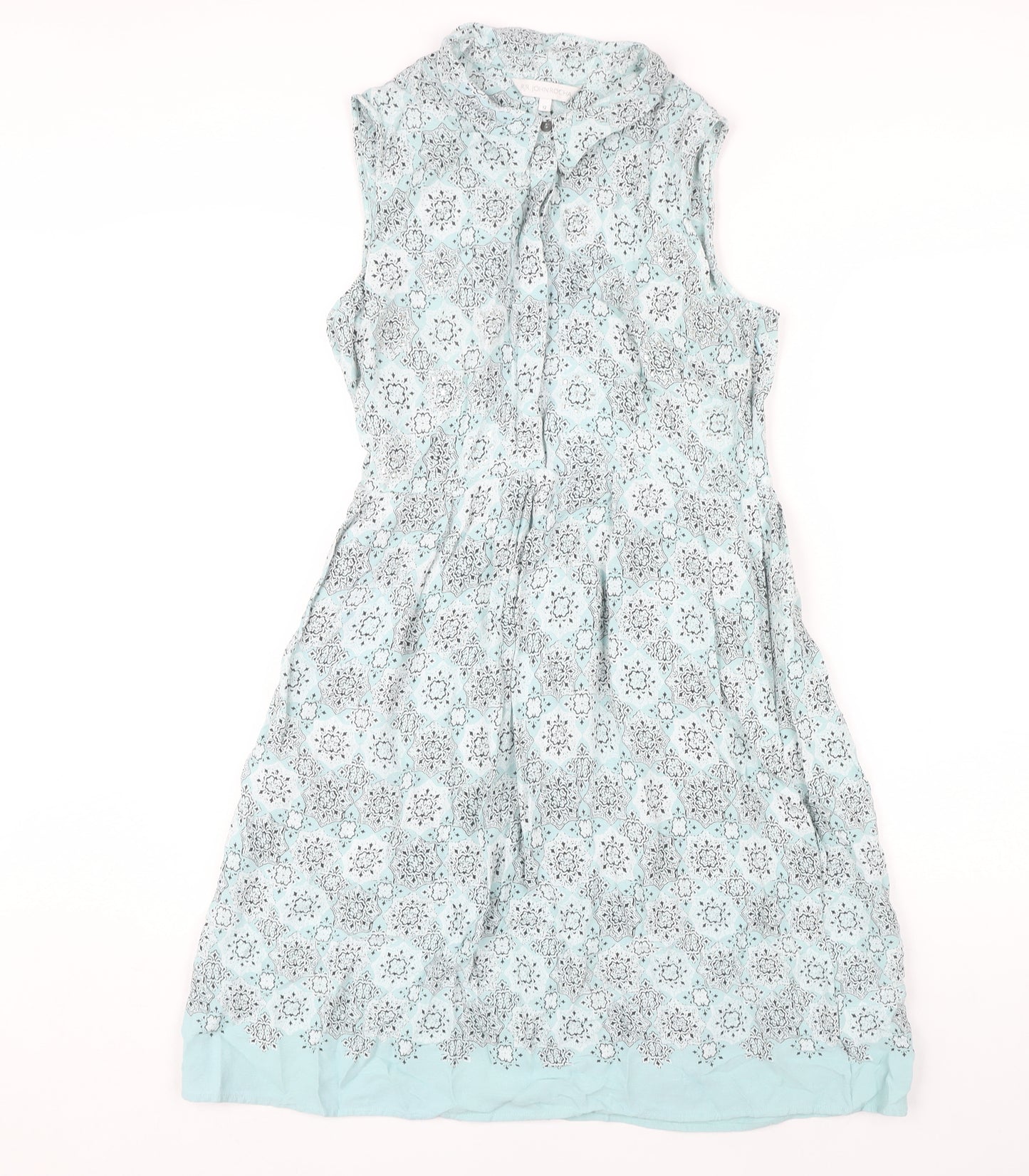 RJR John Rocha Women's Blue A-Line Collared Dress