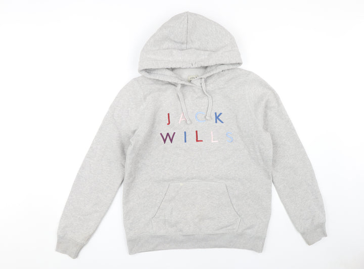 Jack Wills Women's Grey Hoodie UK 12 - Casual Style