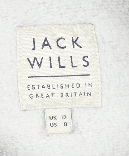 Jack Wills Women's Grey Hoodie UK 12 - Casual Style