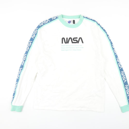 NASA Unisex White Pullover Sweatshirt S
