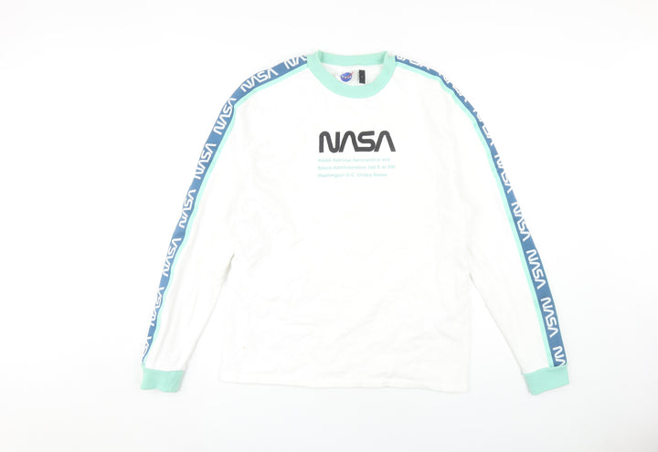 NASA Unisex White Pullover Sweatshirt S