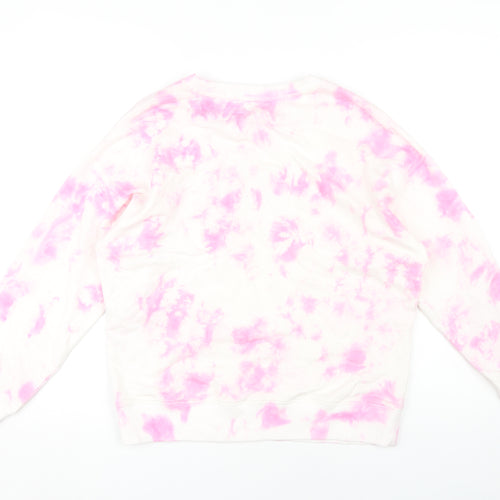 Hush Women's Pink Tie Dye Palm Sweatshirt, Size S