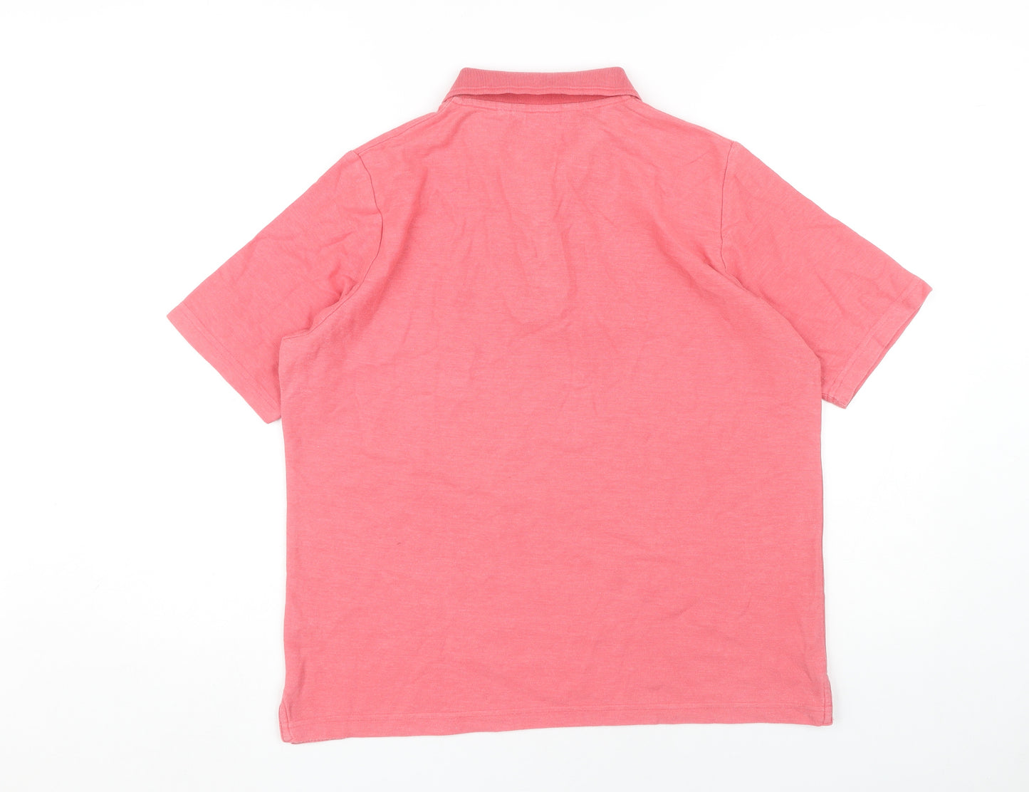 ISLE Pink Polo Shirt Unisex Adults L Short Sleeve Casual