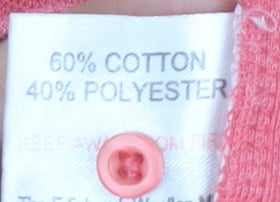 ISLE Pink Polo Shirt Unisex Adults L Short Sleeve Casual