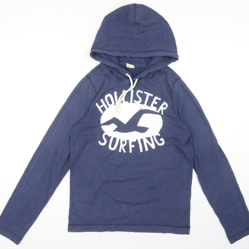 Hollister Mens Blue Pullover Hoodie M, Surf Style