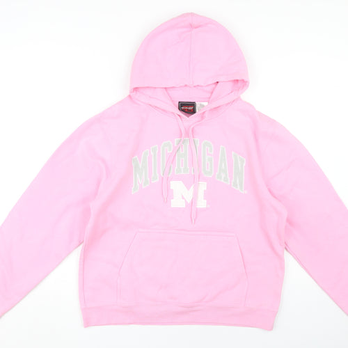 Genuine Stuff Unisex Pink XL Pullover College Hoodie