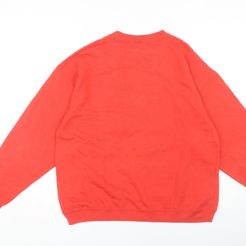 Disney Unisex Red Crew Neck Sweatshirt S