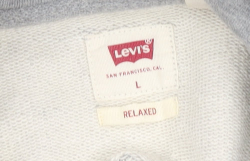Levi's Men's Grey Pullover Hoodie, L, Comfortable Iconic Style