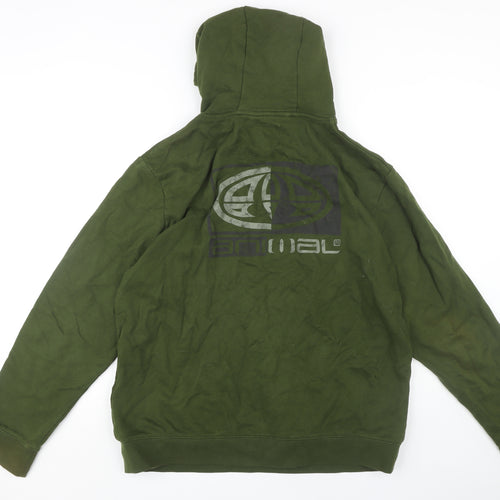 Animal Men's Green Pullover Hoodie, Size L